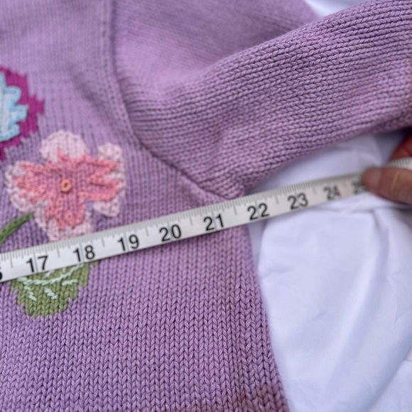 VTG Storybook Knits size M floral cardigan Grannycore sweater Cottagecore - Picture 4 of 5